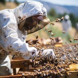 Free Beekeeper at Work Image - Beekeeper, Bees, Apiary | Download at ...