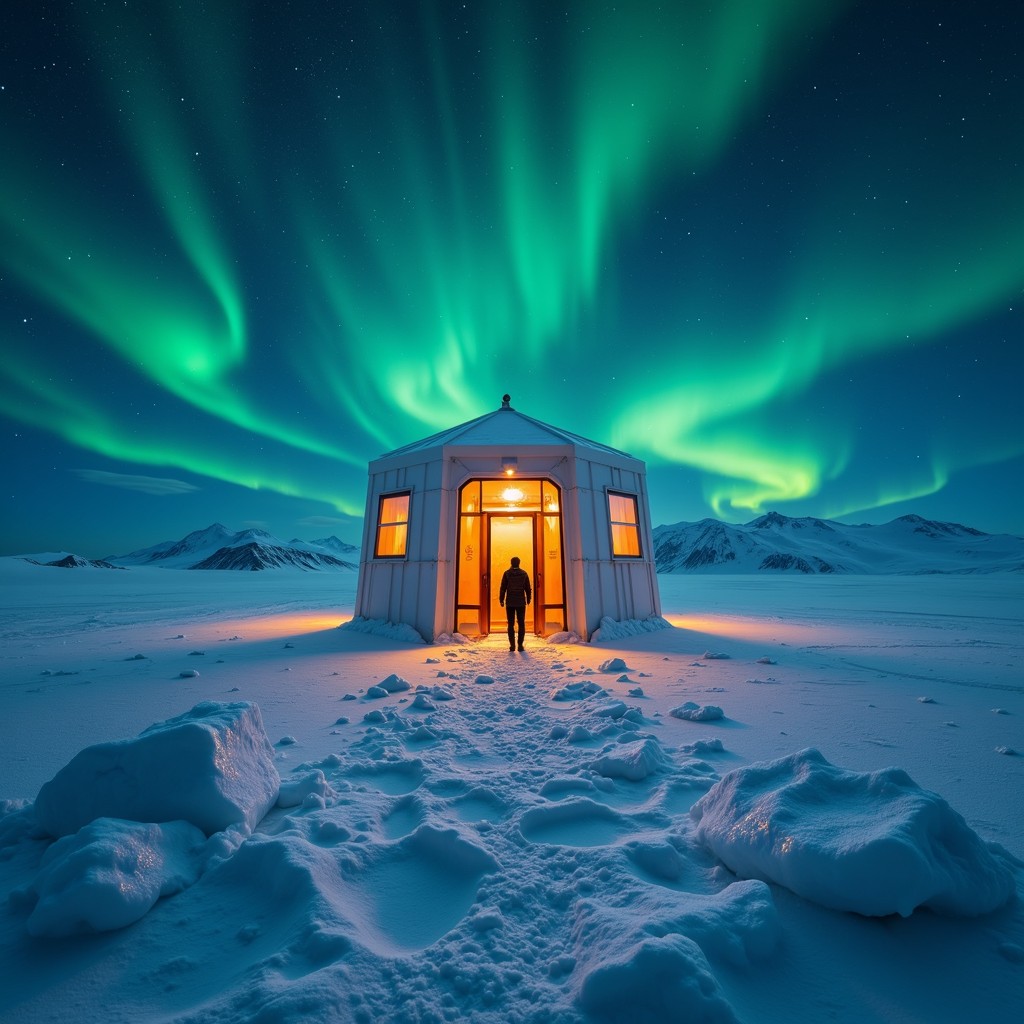 Free Northern Lights Cabin Image - Aurora, Borealis, Arctic | Download ...