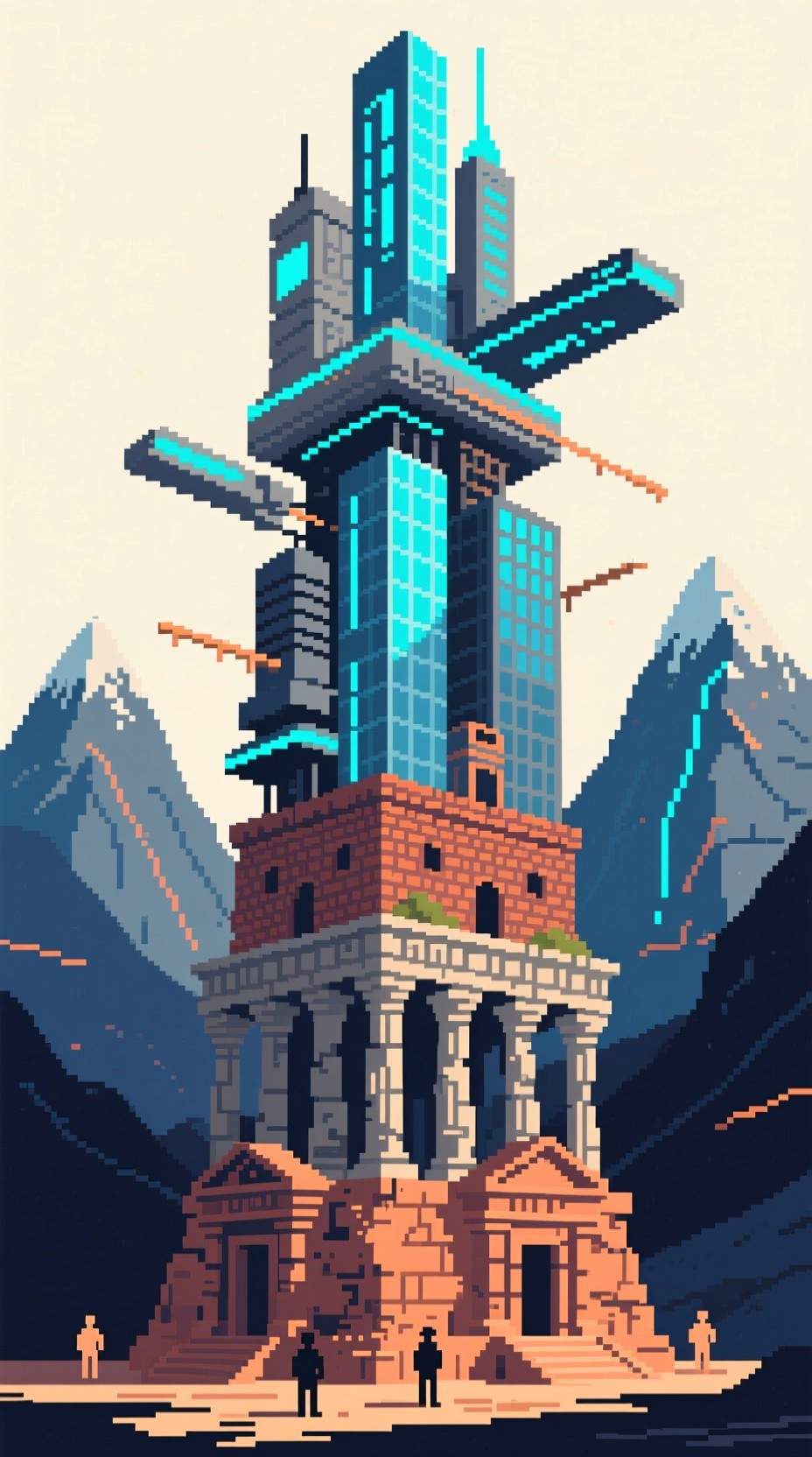 Free Pixelated Timeline Spire Photo - Architecture, Pixelart, Tower ...