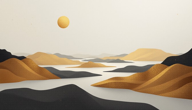 Free Serene Circular Landscape Image - Minimalist, Landscape, Circular ...