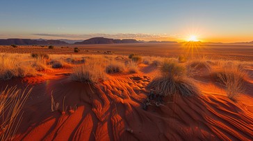 Golden desert dunes at sunrise, evoking the Dothraki Sea of Essos