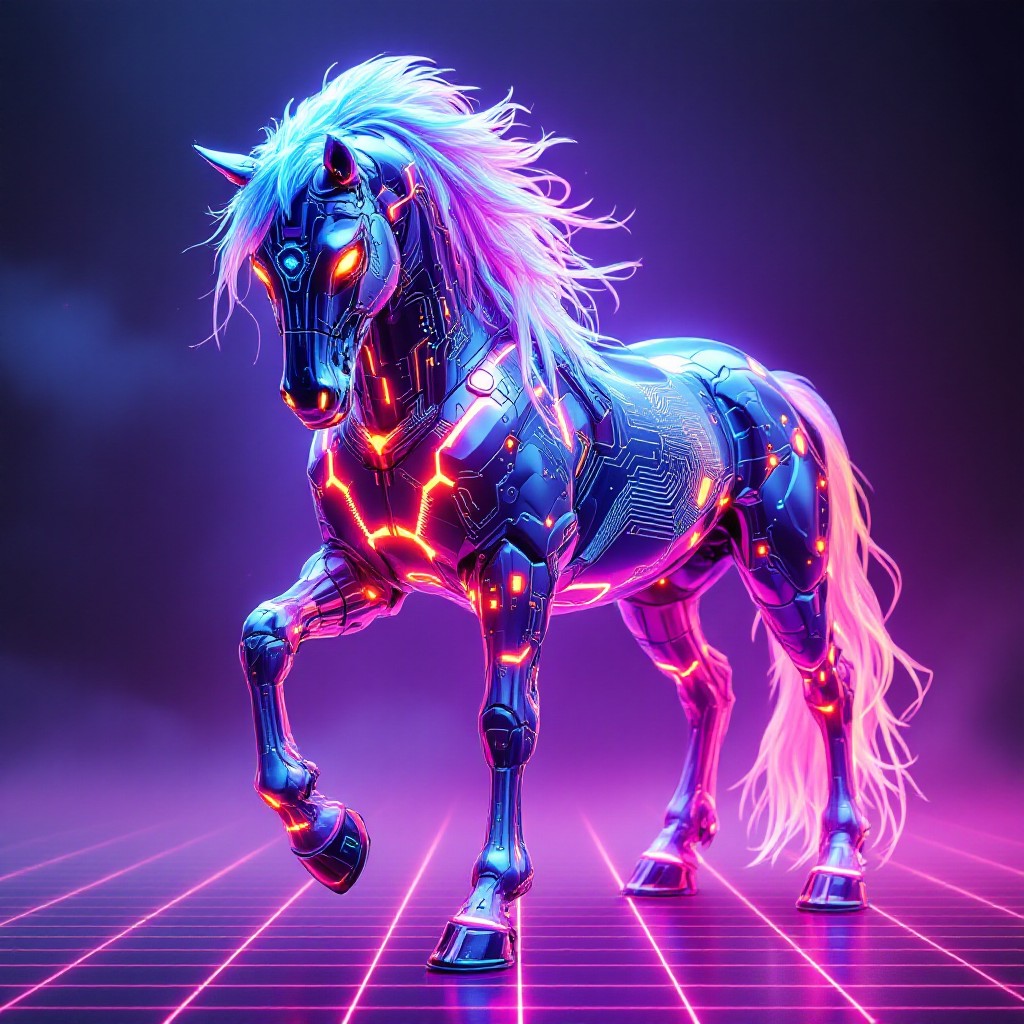 Free Cyberpunk Horse Power Image - Cyberpunk, Horse, Neon | Download at ...