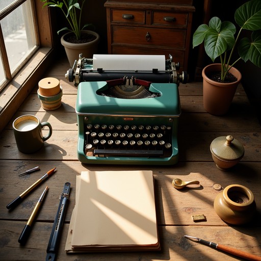 Mint Writing Free Vintage typewriter workspace Image - Typewriter, Vintage ...