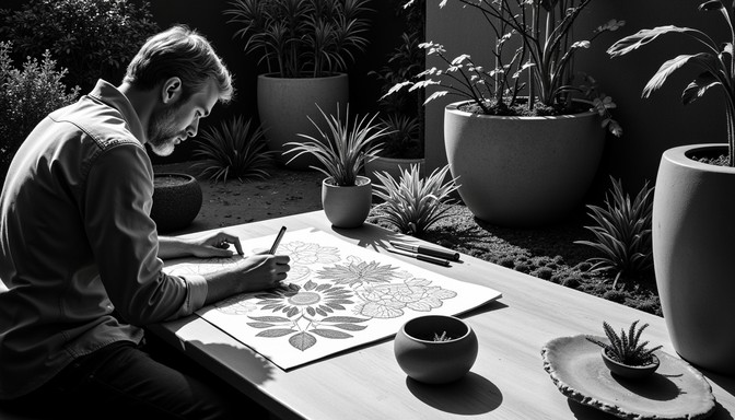 Free Designer's garden vision Image - Design, Garden, Sketching ...