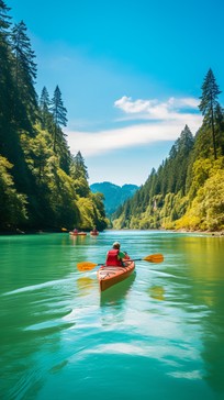 Free Kayaking Serene Waters Image - Kayaking, River, Forest | Download ...