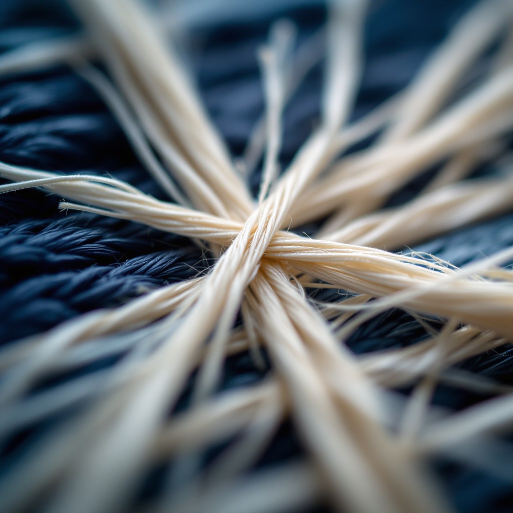 Free Threads Cross Dramatically Image - Textile, Weaving, Macro ...