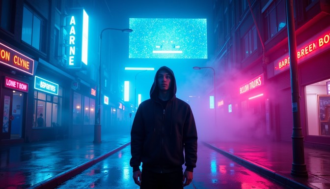 Neon Ai Works Free Neon Rain Walker Image - Cyberpunk, Neon, Futuristic | Download at ...