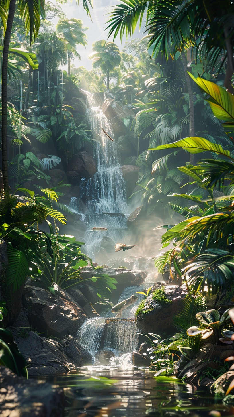 Free Tropical Waterfall Oasis Image - Tropical, Waterfall, Jungle ...