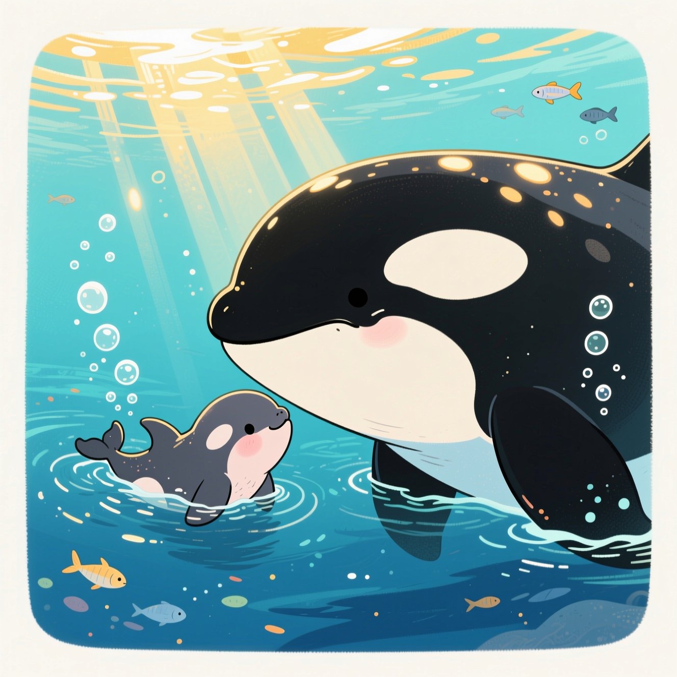 Free Orca Family Love Image - Orca, Whale, Baby | Download at StockCake