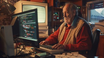 Free Senior Programming Expert Image - Elderly, Computer, Programming ...