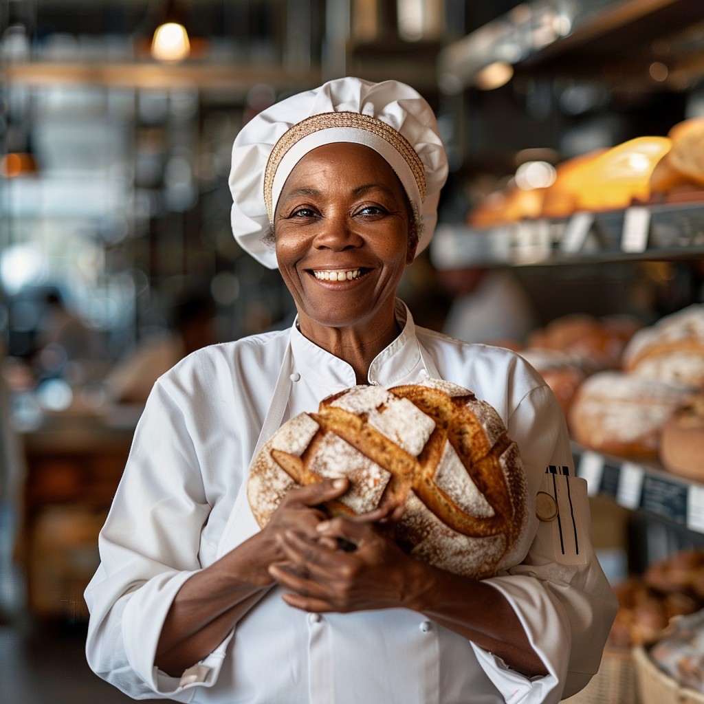 Free Chef Holding Bread Image - Chef, Bakery, Bread | Download at StockCake