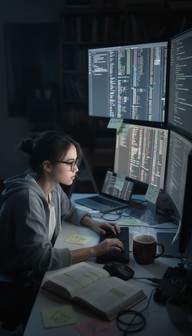 Free Late Night Coding Image - Programming, Coding, Woman | Download at ...