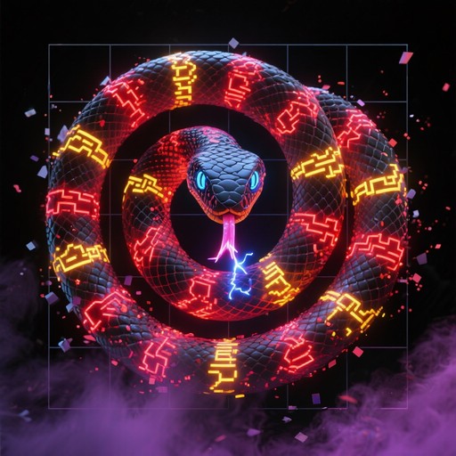 Free Neon Cyber Snake Image | Download at StockCake