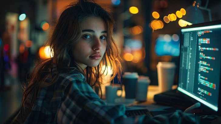 Free Focused Tech Work Image - Woman, Technology, Coding | Download at ...