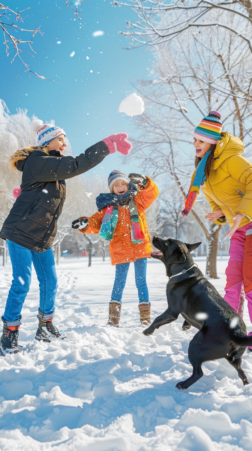 Snowy Fun Free Snowy Family Fun Photo - Snow, Family, Dog | Download at StockCake