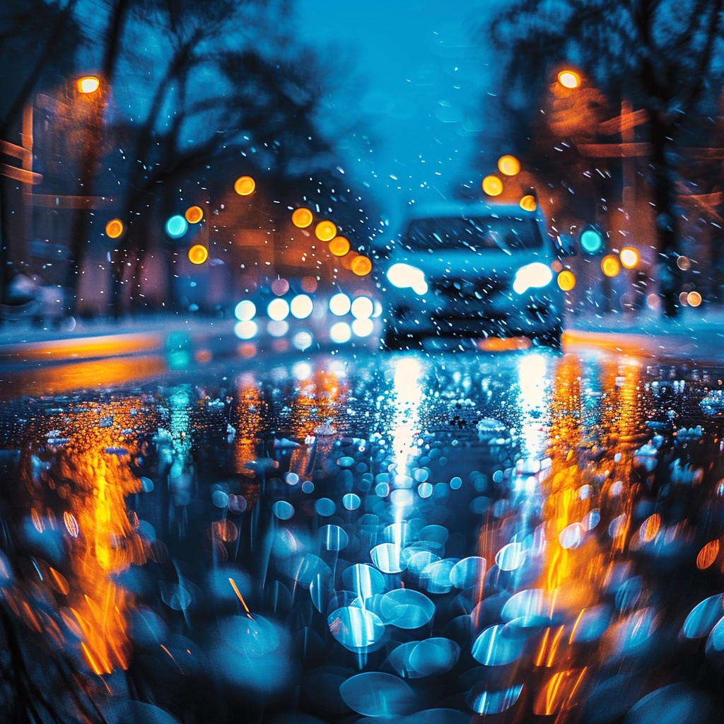 Free Rainy Night Drive Photo Night Rain Car Download At Stockcake