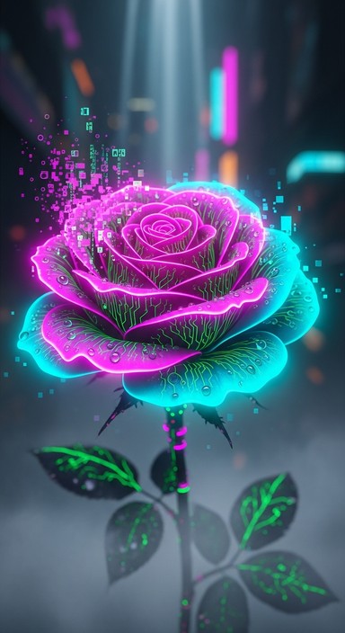Free Neon Cyberpunk Roses Image - Cyberpunk, Neon, Roses | Download at ...