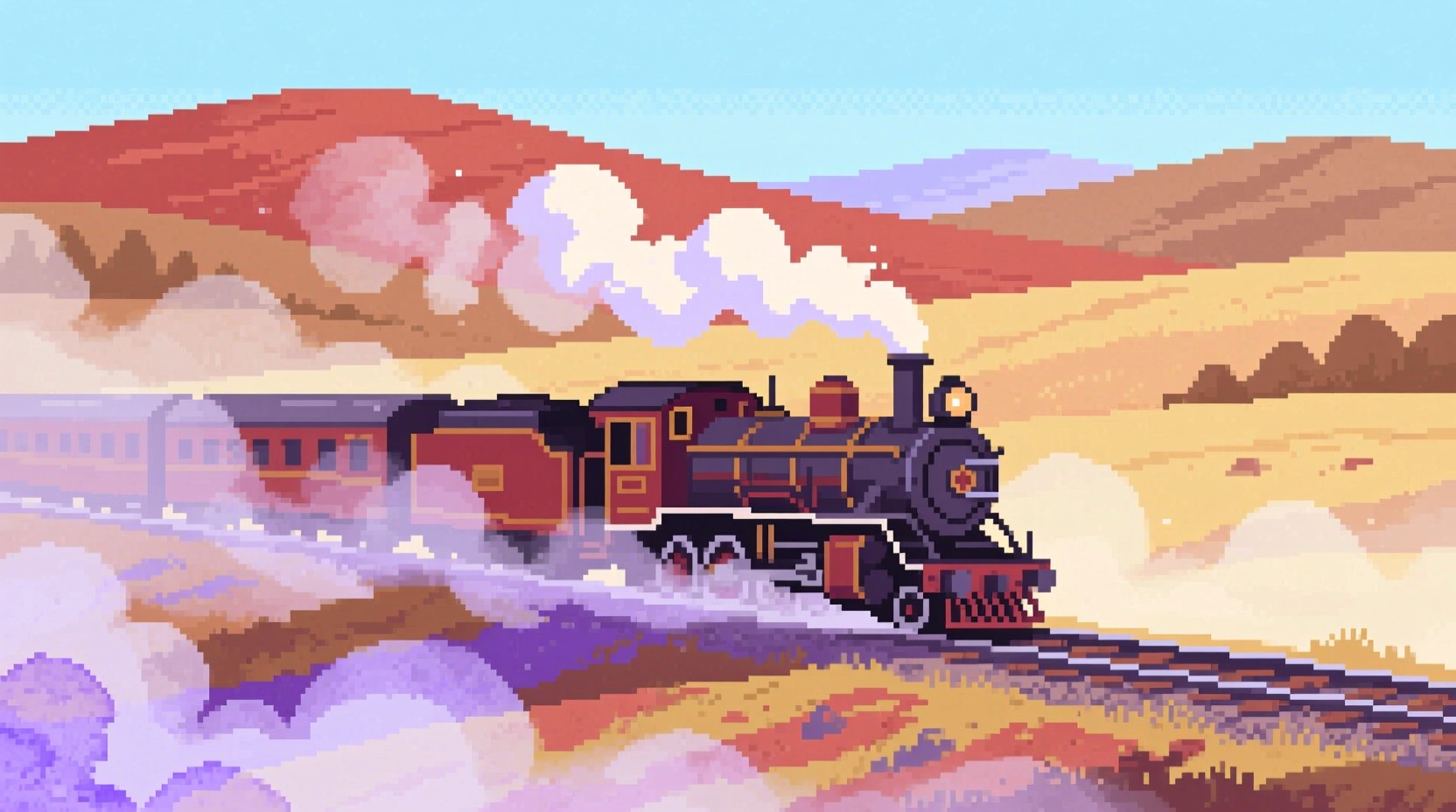 Free Pixelated Steam Journey Image - Locomotive, Train, Pixelart ...