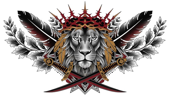 Free Lion Warrior Illustration Image - Lion, Warrior, Tattoo | Download ...