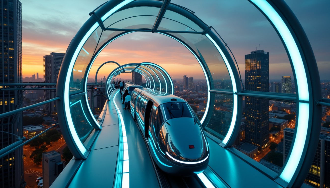 Free Illuminated Hyperloop Journey Image - Hyperloop, Futuristic ...