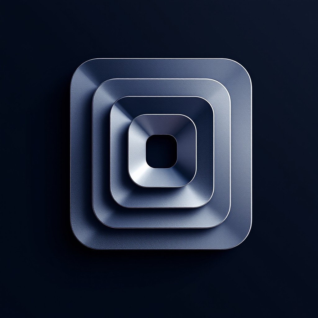Download Layered Metallic Squares Image - Minimal, Geometric, Metallic ...