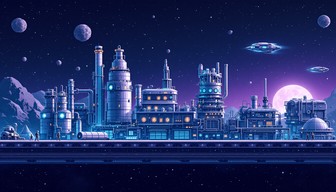 Free Pixel Space Factory Image - Factory, Space, Pixel | Download at ...