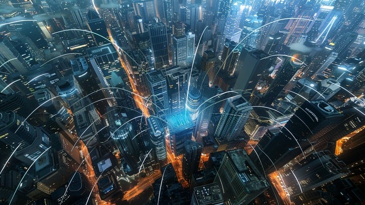 Rede de conectividade urbana com IoT e automação predial para edifícios inteligentes e cidades conectadas