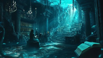 Free Underwater library fantasy Image - Underwater, Library, Books ...