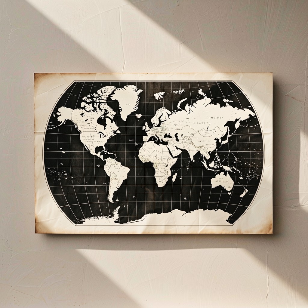 Free Vintage World Map Image - Map, World, Vintage | Download at StockCake