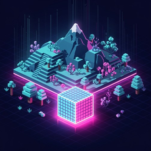 Free Pixel Art Paradise Image - Pixel, Voxel, Retro | Download at StockCake