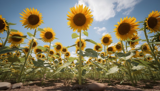 Free Golden Blooms Above Image - Sunflowers, Blooms, Field | Download ...