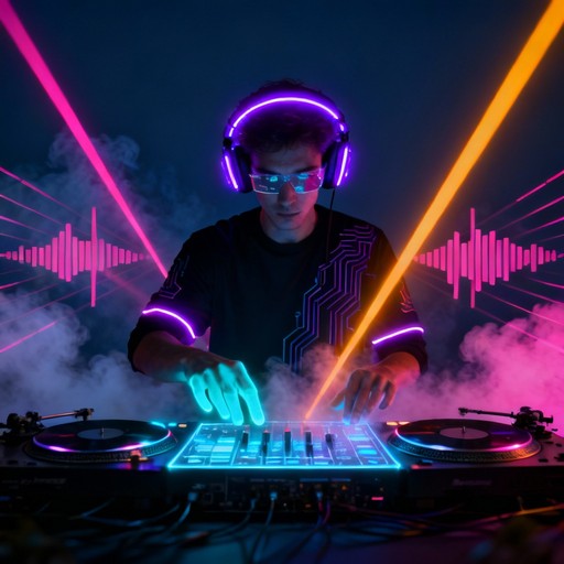Free Futuristic DJ Setup Image - Purple, Neon, Dj | Download at StockCake