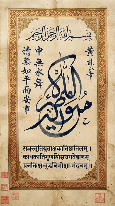 Free Ancient Multilingual Calligraphy Image - Calligraphy, Manuscript ...