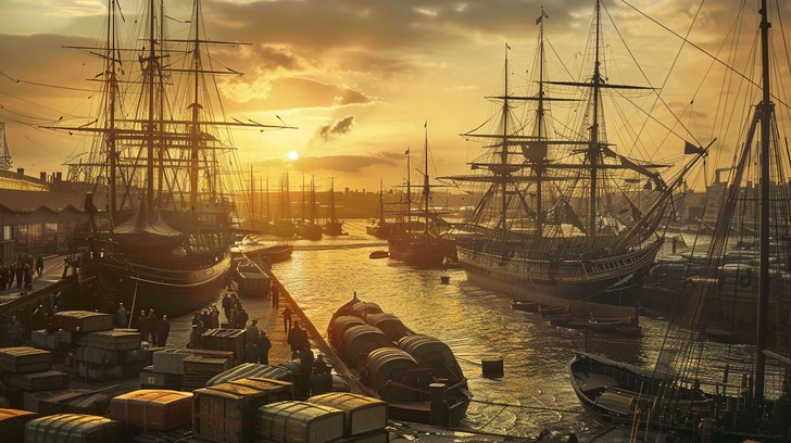 Free Sunset Harbor Scene Image | Download at StockCake