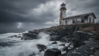 Free Abandoned Coastal Beacon Image - Lighthouse, Abandoned, Storm ...