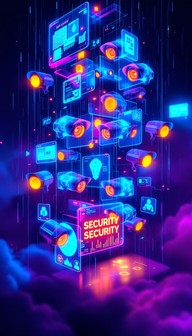 Free Neon Security Hub Image - Hologram, Interface, Cylinder | Download ...