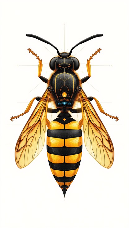 Free Wasp Anatomy Blueprint Image - Insect, Anatomy, Blueprint ...