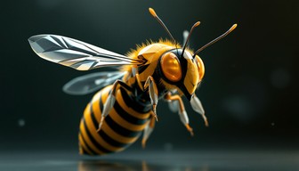 Free Angry Geometric Bee Image - Bee, 3d, Geometric | Download at StockCake