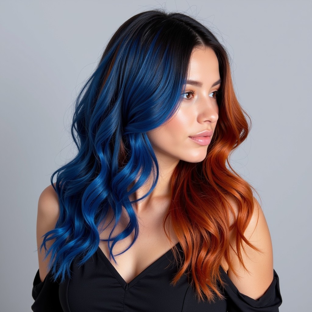 Free Blue Meets Copper Image - Hairstyle, Blue, Copper | Download at ...