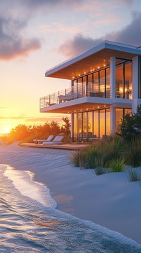 Free Sunset Beach House Image - Sunset, Beach, House | Download at ...