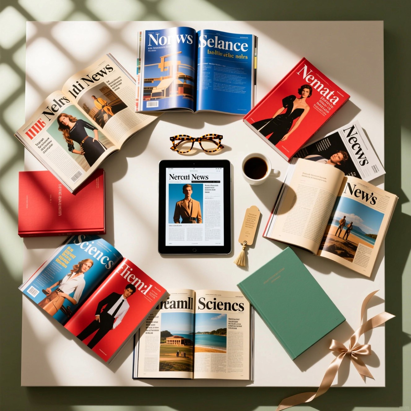 Neutral Magazine Free Media circle arrangement Image | Download at StockCake