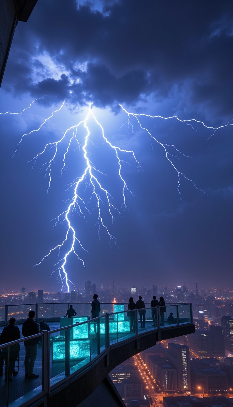 Free Lightning strikes city Image - Lightning, Storm, Cityscape ...