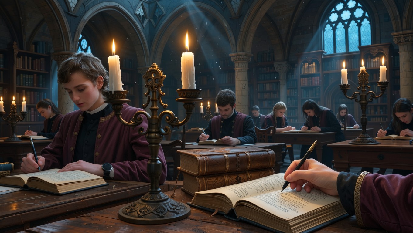 Free Candlelit Gothic Study Image - Gothic, Library, Students ...