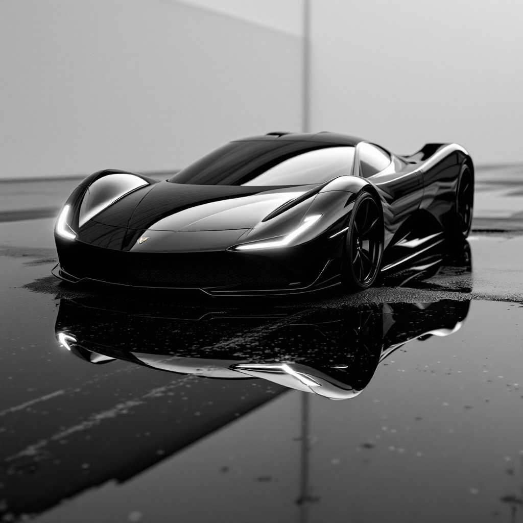 Free Reflected Automotive Elegance Image - Monochrome, Reflection, Car ...