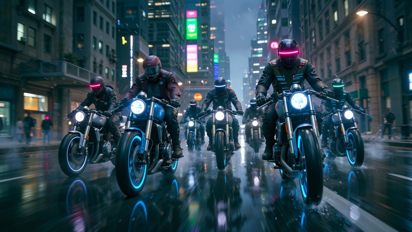 Neon Rider Glock Free Neon Riders Unite Photo - Cyberpunk, Motorcycle, Neon | Download ...