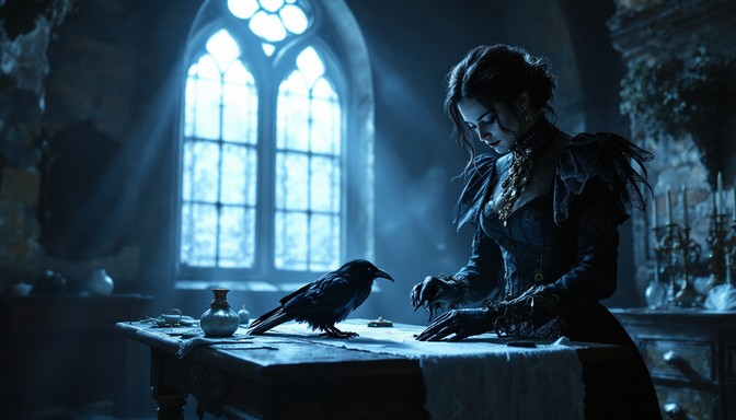 Gothic Injuries Free Gothic Raven Healer Image | Download at StockCake