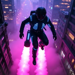 Free Neon Jetpack Ascent Image - Cyberpunk, Jetpack, Neon | Download at ...