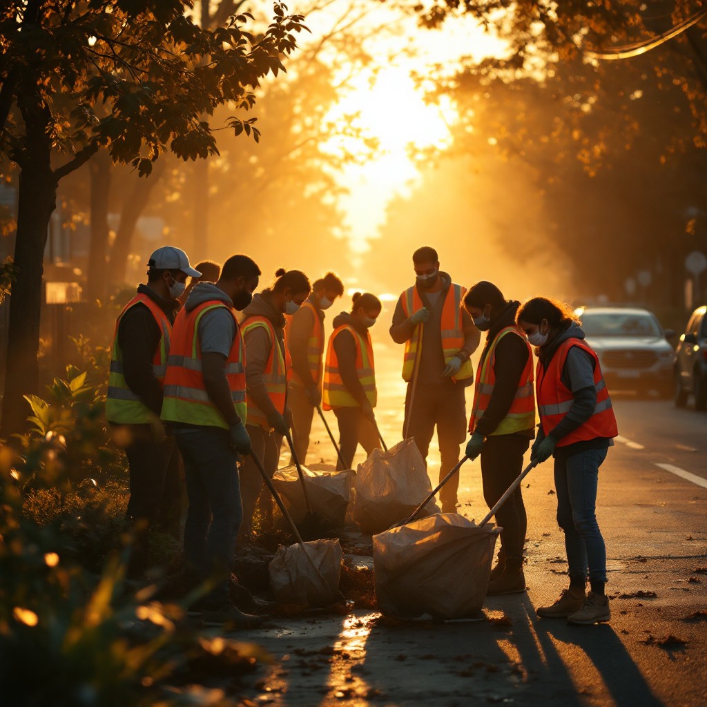 Free Community Cleaning Together Image - Volunteers, Community, Sunrise ...