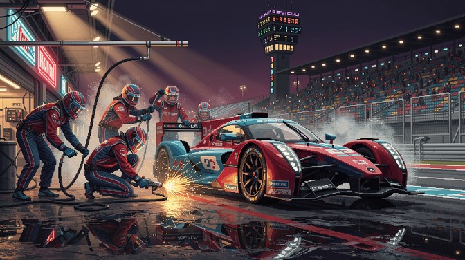 Free Neon Pit Stop Image - Cyberpunk, Racing, Futuristic | Download at ...