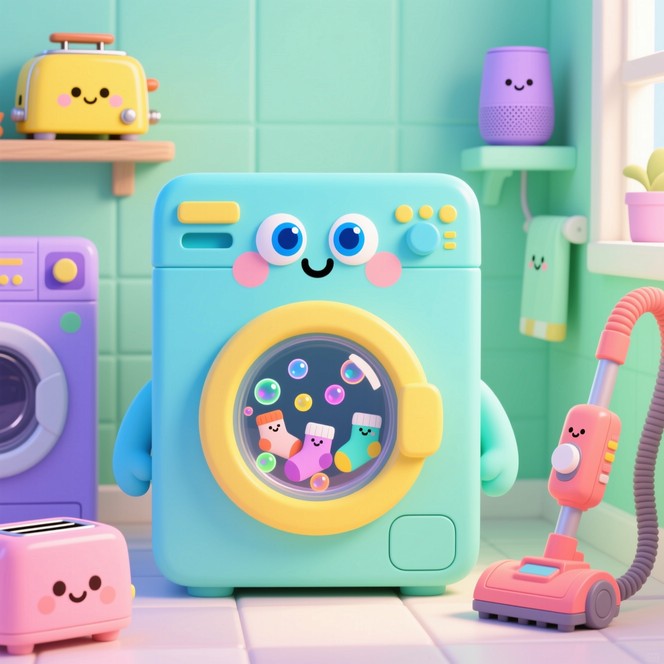 Smiling Laundry Machine Free Happy Laundry Friends Image - Kawaii, Washing, Machine | Download ...
